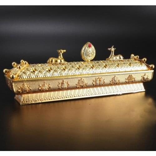 Crafts Factory painted gold alloy Alloy Incensory, Frangrance Incense Burner, 2 Sizes To Choose, Golden Color Buddha-Activities