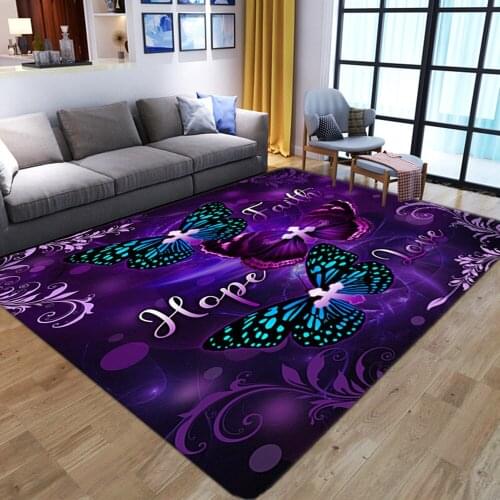 Colorful butterfly Print Carpets for home Living Room bedroom dreamlike decor Kitchen Entrance Door Non-slip rugs soft floor mat