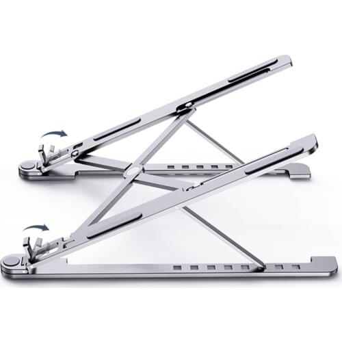 Aluminum Alloy Adjustable Laptop Stand Folding Portable for Notebook MacBook Computer Bracket Lifting Cooling Holder Non-slip