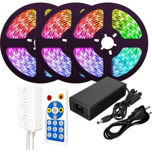 WS2811 Dreamcolor LED Strip Light SP601E Bluetooth Music APP Control RGB IC Led Light for Room TV Bedroom Party Kitchen 10m 15m