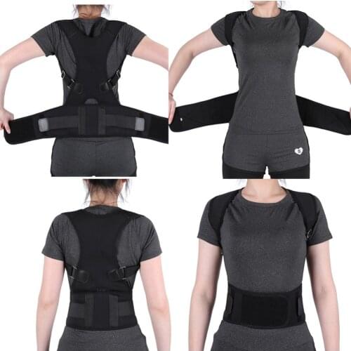Therapy Back Support Posture Corrector Belt Breathable Adjustable Shoulder Support Lumbar Braces Back Brace Belt Corrector B002
