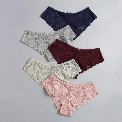 3Pcs Hot Panties for Woman Underwear Sexy Lace Breathable Soft Lingerie Female Briefs Panty Sexy Transparent Womens Underpants