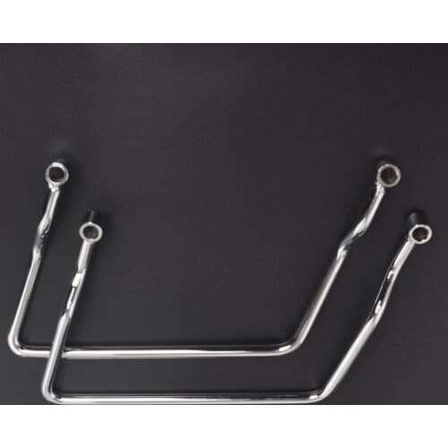 Universal Motorcyle 14-24cm Saddlebag Support Bar Bracket Guard Rail Luggage Chrome For Harley Yamaha Honda Shadow ACE VT400/750