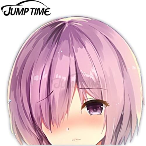 Jump Time Fate Grand Order Mash Kyrielight (Shielder) 6 9.1 Big Head Anime Peeker Vinyl Decal Waifu Kawaii Girl Car Stickers