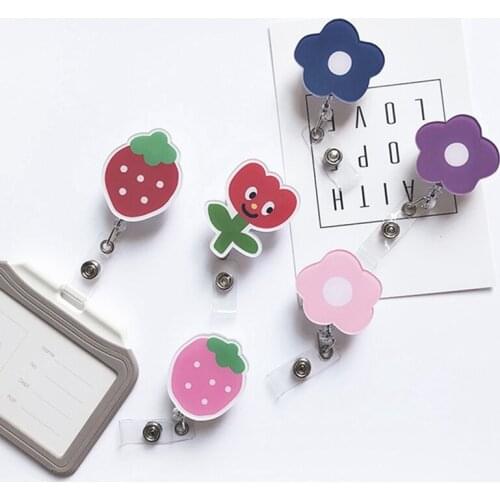 For Office Worker Doctor Nurse Key Ring Chain Clip Retractable ID Badge Holder ID Badge Reels with Clip Retractable Badge Holder