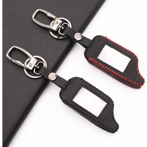 High Quality New Leather Key Case for Starline B9 B9 / B91 / B6 / B61 / A91 / A61 / V7 C9 LCD Shape Of Remote Car Alarm Cover