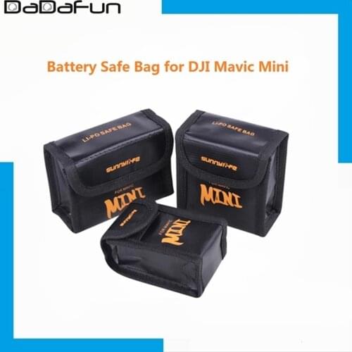 Sunnylife Explosion-proof Battery Battery Safe Bag Protective Storage Bag for DJI Mavic Mini /DJI Mini 2 Battery Accessories