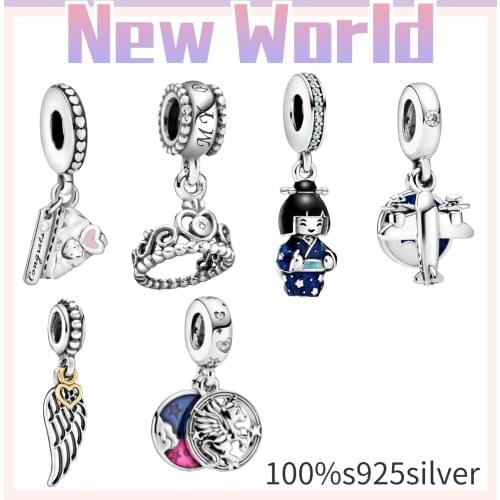 100% 925 sterling silver DIY beads fit original Pando charms silver 925 Bracelet for women fashion jewelry