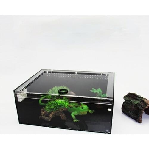 1 Pcs 12*30*23CM Transparent Terrarium Reptile Living Box Reptile Terrarium Scorpion Spider Ants Chameleon Lizard Feeding Box