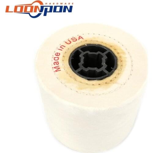 White 100/120mm Jewelry Wire Drawing Cloth Wheel For Metal Jewelry Surface Polishing 20mm Aperture 100mm Height 1pc