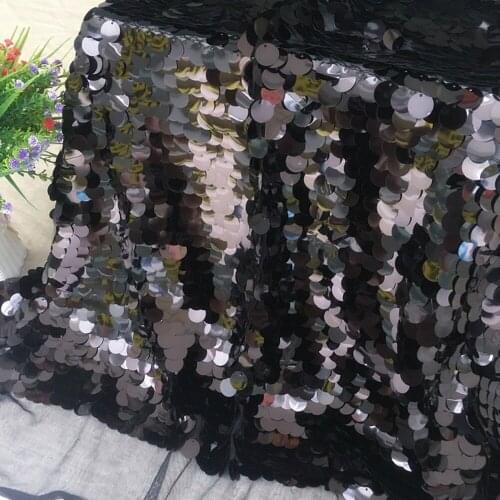 1Y/Lot 18MM encryption fish scales sequin fabric for background tablecloth curtain sequin mesh fabric african fabric