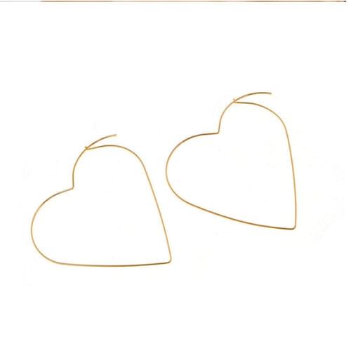European Cross-border Jewelry Exaggerated Personality Sexy Fashionista Love Heart Earrings Lvkong Exaggerated Female Earrings Wh