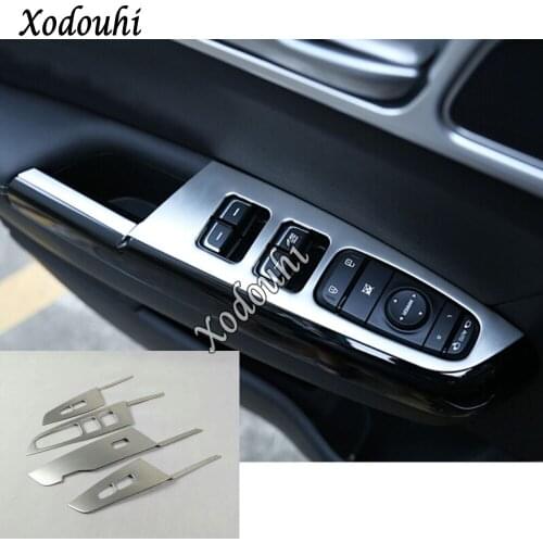 For Kia Sportage KX5 2019 2020 Car Sticker Styling Door Window Glass Interior Panel Armrest Lift Switch Button Trim Frame 4pcs