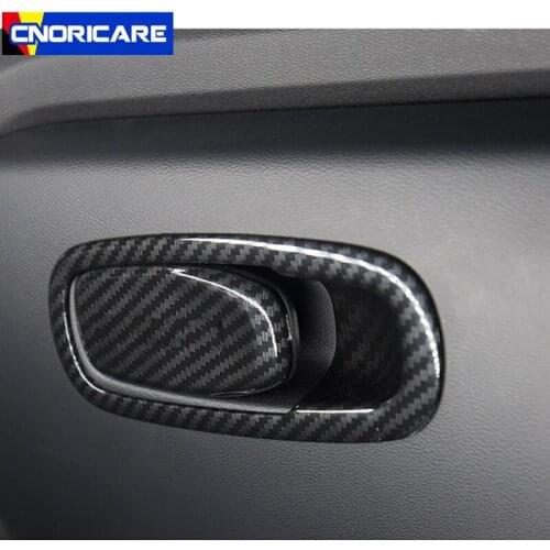 Car Glove Box Handle Switch Frame Decoration Cover Trim Carbon Fiber Style For Volvo XC60 2018 ABS Interior Decals