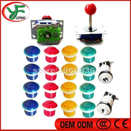 Free shipping DIY Arcade kits Bundle including arcade joystick button 1P 2P for arcade game/Mame/Raspberry