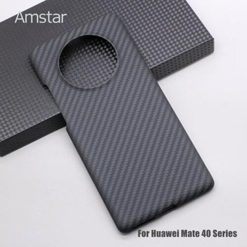 Amstar Real Carbon Fiber Phone Case for Huawei Mate 40 30 Pro 40RS P40 Pro Plus P30 Pro Ultra-thin Pure Carbon Fiber Cover Case