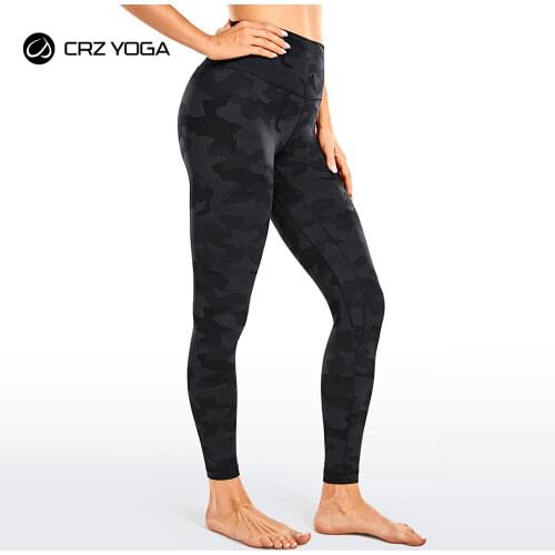 CRZ YOGA Womens 7/8 High Waisted Yoga Pants Workout Leggings Naked Feeling I-25 Inches