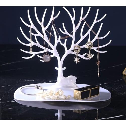 Jewelry Display Deer Earrings Necklace Ring Pendant Bracelet Display Tree Rack Organizer Jewelry Shelf Holder Show Bangle Chain