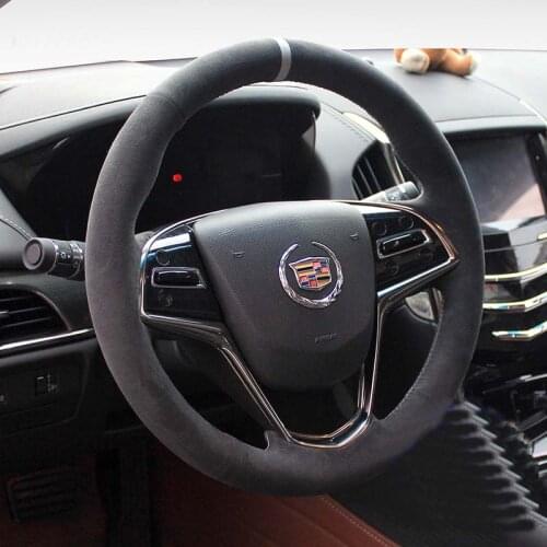 DIY Hand sewn leather steering wheel cover for Cadillac CT6/CT5/CT4/XT6/XT5/XT4