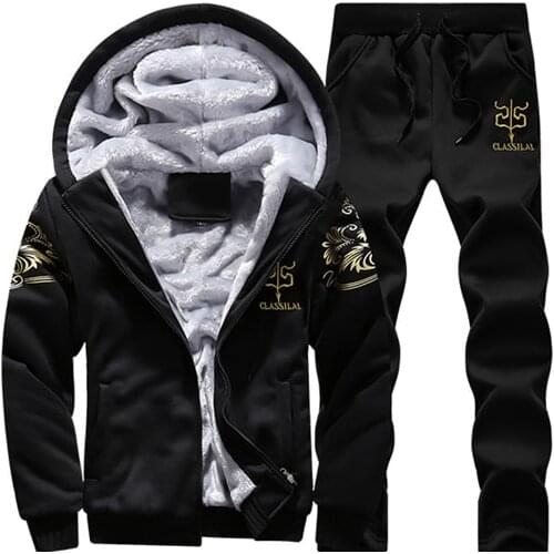 Extra XL Mens Hooded Baseball Uniform Plus Size Winter Casual Jacket Sweatshirt Sweatpants and Hoodie Set Clothes Men