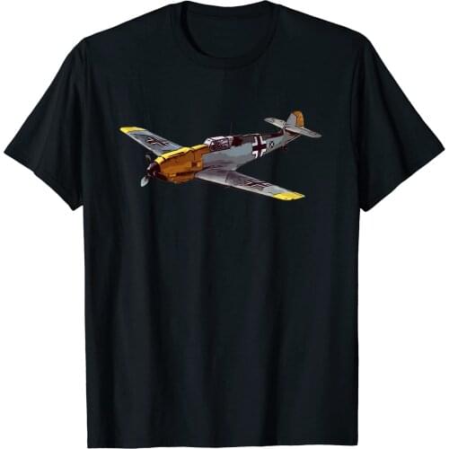 German Ww2 Plane Bf 109E Plane Spotting Men T-Shirt Short Casual 100% COTTON O-Neck T Shirt