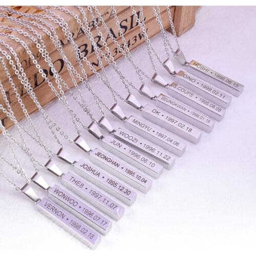 K-POP SEVENTEEN Necklace DINO Long Necklaces Women THE8 WOOZI JOSHUA Pendants Accessories Jewelry 2020 Jewelry for Women