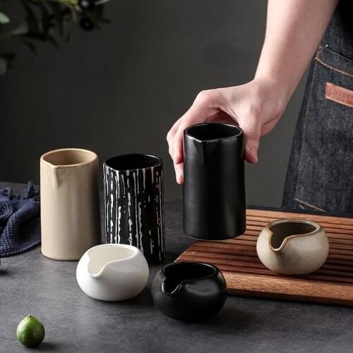Ceramic Milk Pitcher Latte Art Restaurant Modern High Quality Creative Milk Jugs Espresso Cups Jarras De Leche Cups BC50NG
