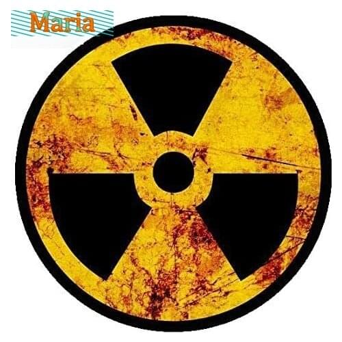 Hot Sell Warning Car Sticker Radioactive Nuclear Radiation Rustic Symbol Sticker KK Vinyl for Auto Laptop Bumper Decal PVC