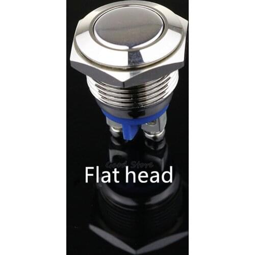 22mm metal button switch waterproof anti rust anti oxidation flat reset stainless steel screw horn P