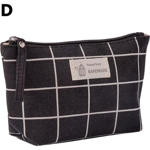 New Multifunctional Canvas Makeup Bags Travel Lady Storage Bag Ladies Wash Bag Fabric Zipper Coin Purse Cosmetic Storage Bag