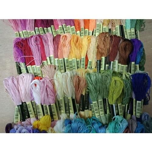 30 Different Colors Cross Stitch Cotton Embroidery Thread Floss Sewing Skeins Kit Hot Sale