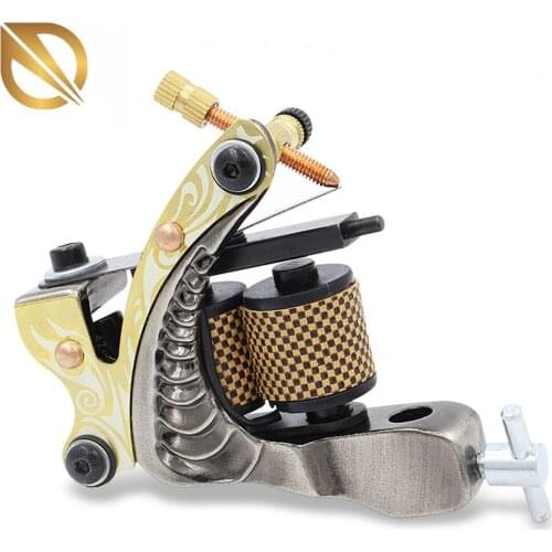 New Coil Tattoo Machine Guns For Liner Shader 10 Warps Iron Handmade Tattoo Machine tattoo supplies Free Shipping