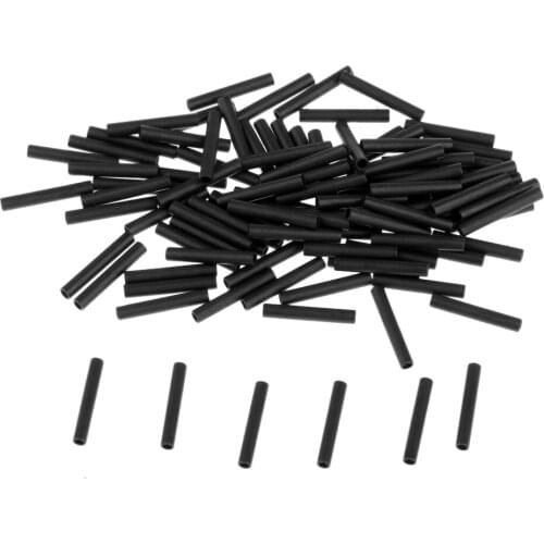 100 Pieces Single Barrel Crimp Sleeves Copper Tube Connector Replacement Tackles for Fisherman