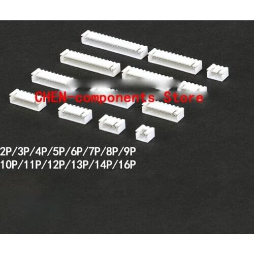 50pcs XH2.54 connector 2.54mm straight needle seat 2p/3/4/5/6/7/8/9/10--16p