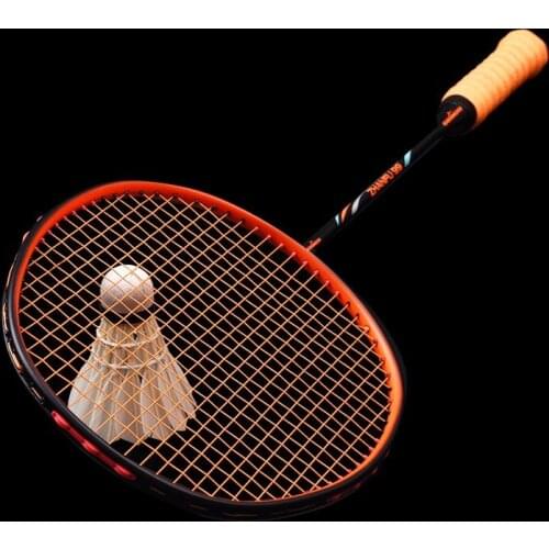 100% Full Carbon Fiber Strung Badminton Rackets 10U 54G Tension 22-30LBS 13kg Training Racquet Speed Sports With Bags For Adult