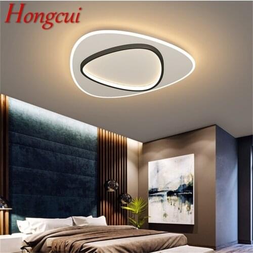 Hongcui Modern Ceiling Lamps LED Oval Light Fixtures Home For Living Dining Room Bedroom