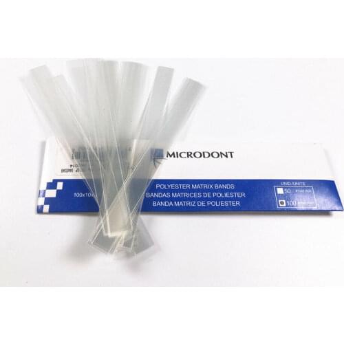 Dental Clinical Microdont Polyester Matrix Bands Filling Decayed Tooth Clear