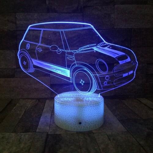 Supper Car 3D Lamp 7 Colors Changing 3d Illusion Novelty Led Night Lights Children Gift Table Lamp Home Coffee Shop Bar Decor
