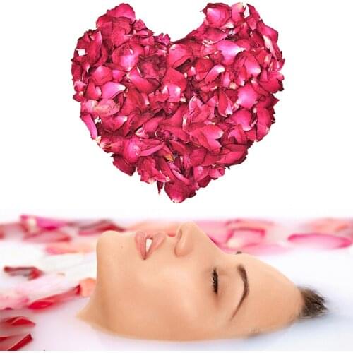 50/100g Dried Rose Petals Natural Dry Flower Fragrant Bath Spa Shower Tool Whitening Bath Beauty Body Foot Skin Care