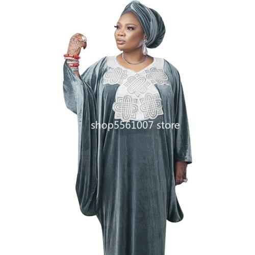 Vetement Femme Grande Taille 2021 New African Plus Size Dresses For Women Long Sleeve Robe Marocaine Elegant Party Outfits