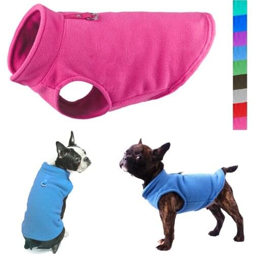 Winter Warm Dog Jackets Fleece Sweater Coats Clothes for Small Medium Dogs Soft Thicken French Bulldog Dog Clothes Pet Clothing