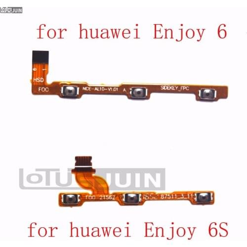 10PCS Power Button On Off Volume Up Down Button Key Flex Cable Replacement for Huawei Enjoy 6/6S