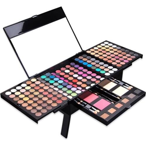 194 Colors Eyeshadow Blush Palette Cosmetic Foundation Face Powder Women Makeup Case with Mirror Eye Shadow Palette Maquillage