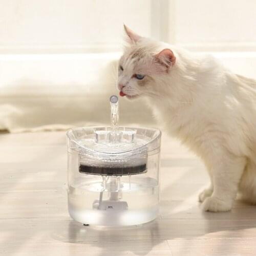 2L Automatic Cat Fountain with Sensor Water Drinking Feeder Bowl Pet Dog Cat Water Dispenser Mute Automatic Drinking Fountain