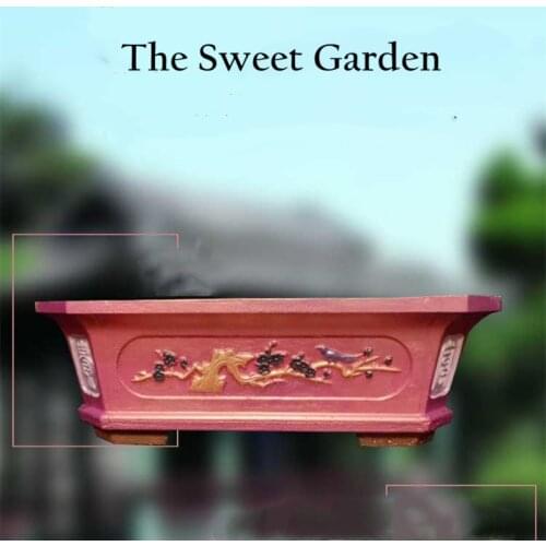 35cm /13.78in GRC Durable Home Garden Bonsai DIY Chinese/ Zeng Style Gardening ABS Concrete/ Cement Flower Pot /Planter Mold
