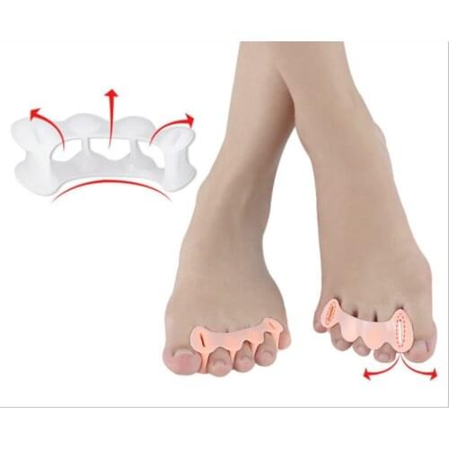 1-4Pair 3-Hole Orthotics Hammer Toe Thumb Separator Split Valgus Bunion Corrector Foot Care Tools Orthopedic Pedicure Straighten