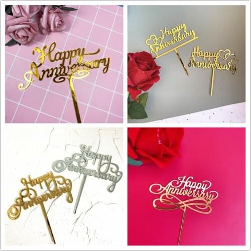 Acrylic Wedding Cake Toppers Bride and Groom Party Supplies Wedding Anniversary Cake Topper Cupcake Toppers Wedding Decoration