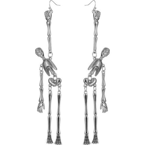 20201 Halloween Accessories Punk Vintage Skull Pendant Earrings For Woman Pendientes Hombre Gothic Jewelry Brincos Wholesale