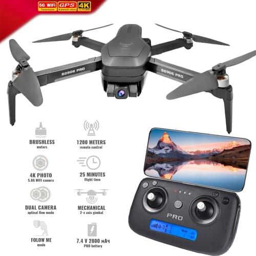 Drone ZLRC SG906 PRO GPS With 2-axis Anti-shake self-stabilizing gimbal 5.8G wifi FPV 4K camera