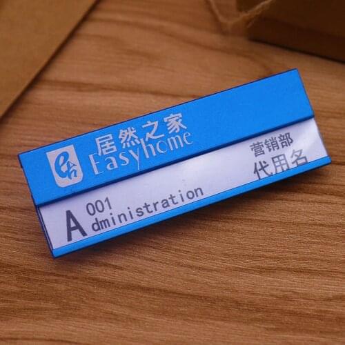 Free shipping 20pcs/lot customized logo name badge; metal name plate; badge holder; name holder nb11